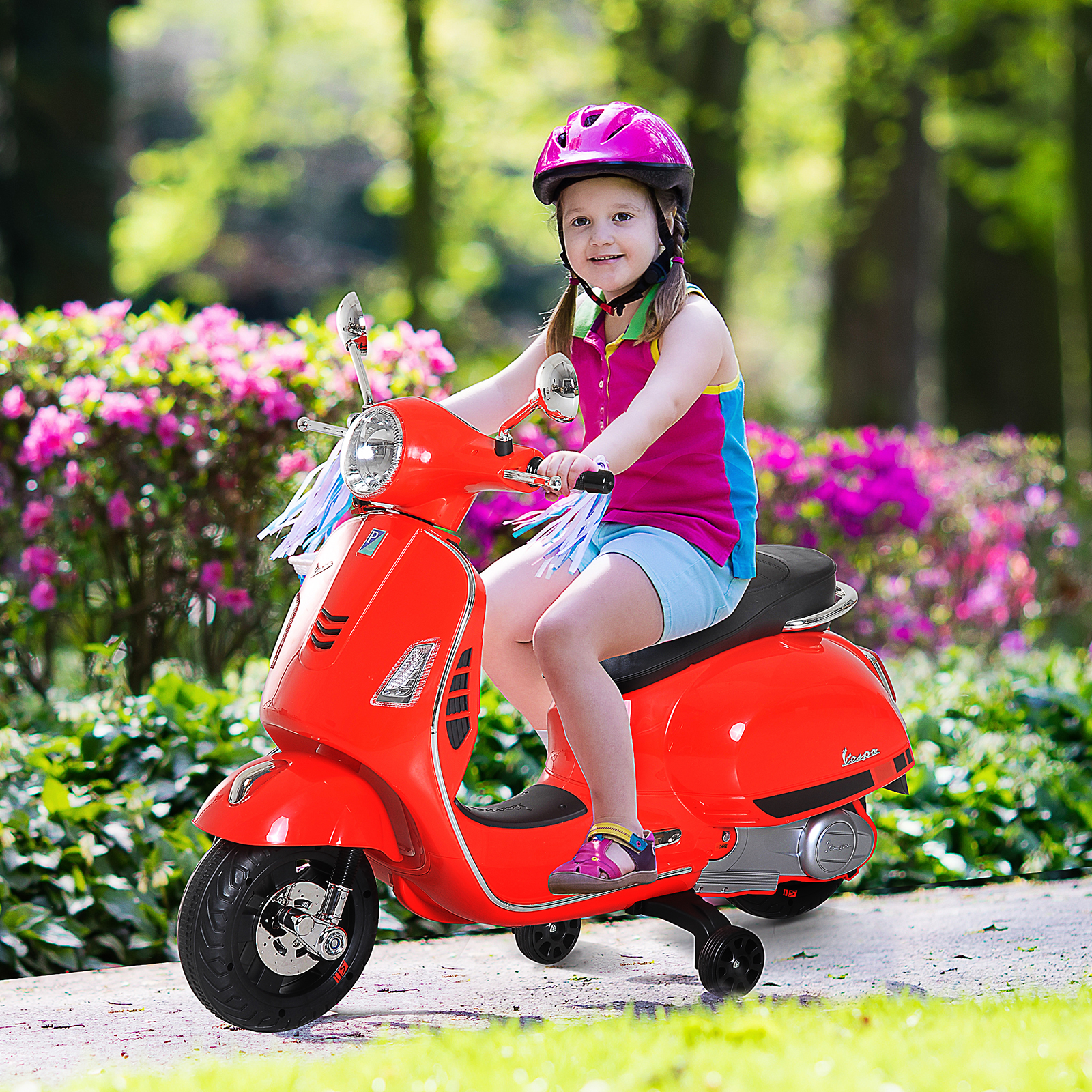 Moto scooter électrique Vespa pour enfants