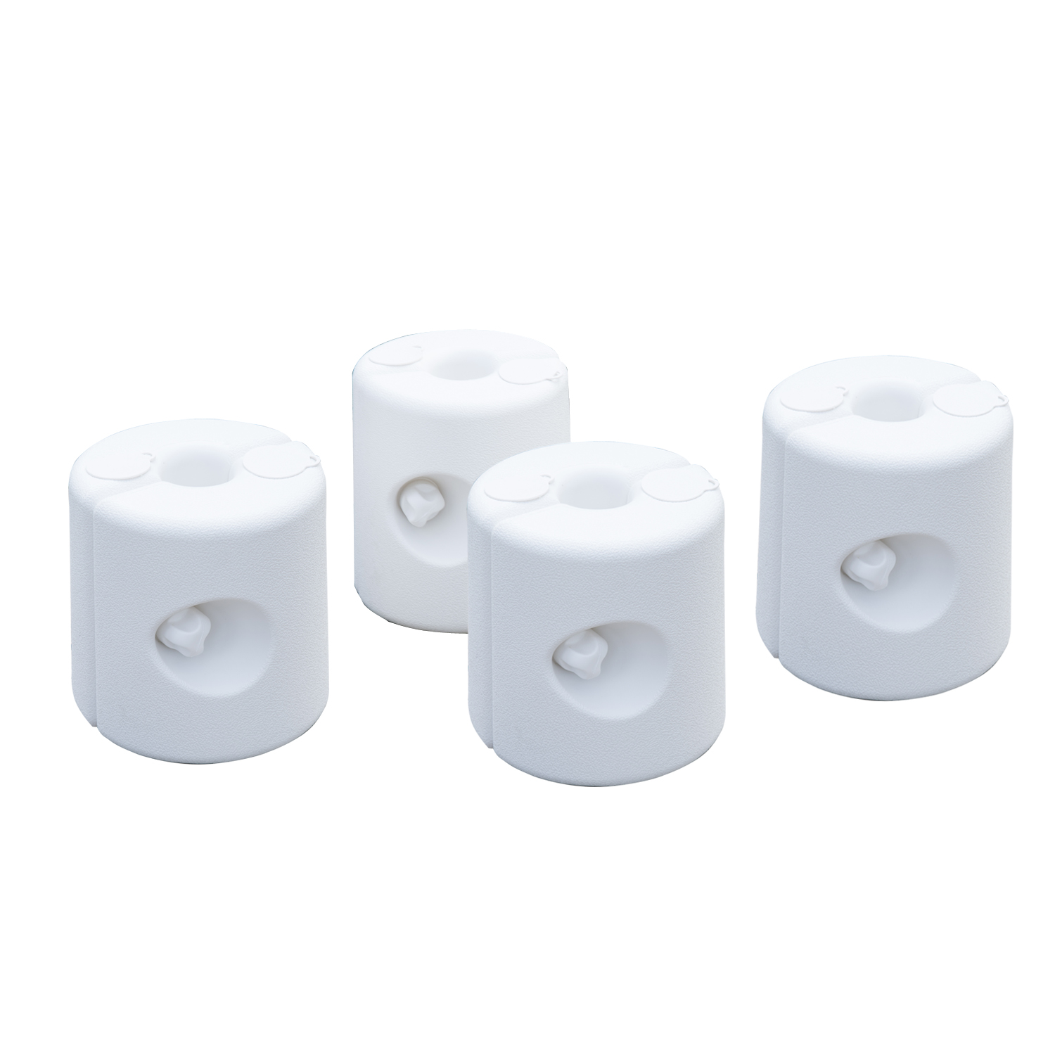 Lot de 4 poids de lestage cylindrique pour tonnelle PE blanc