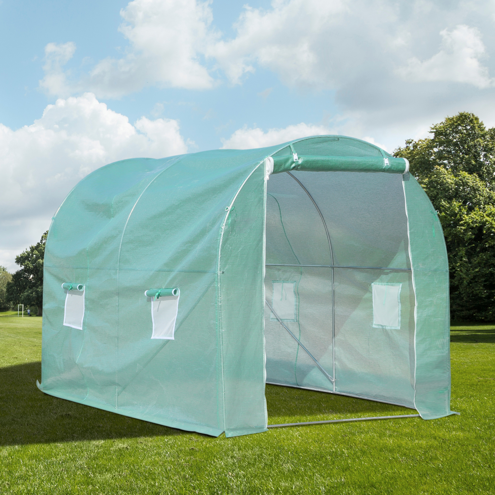 Serre de jardin tunnel grande taille verte