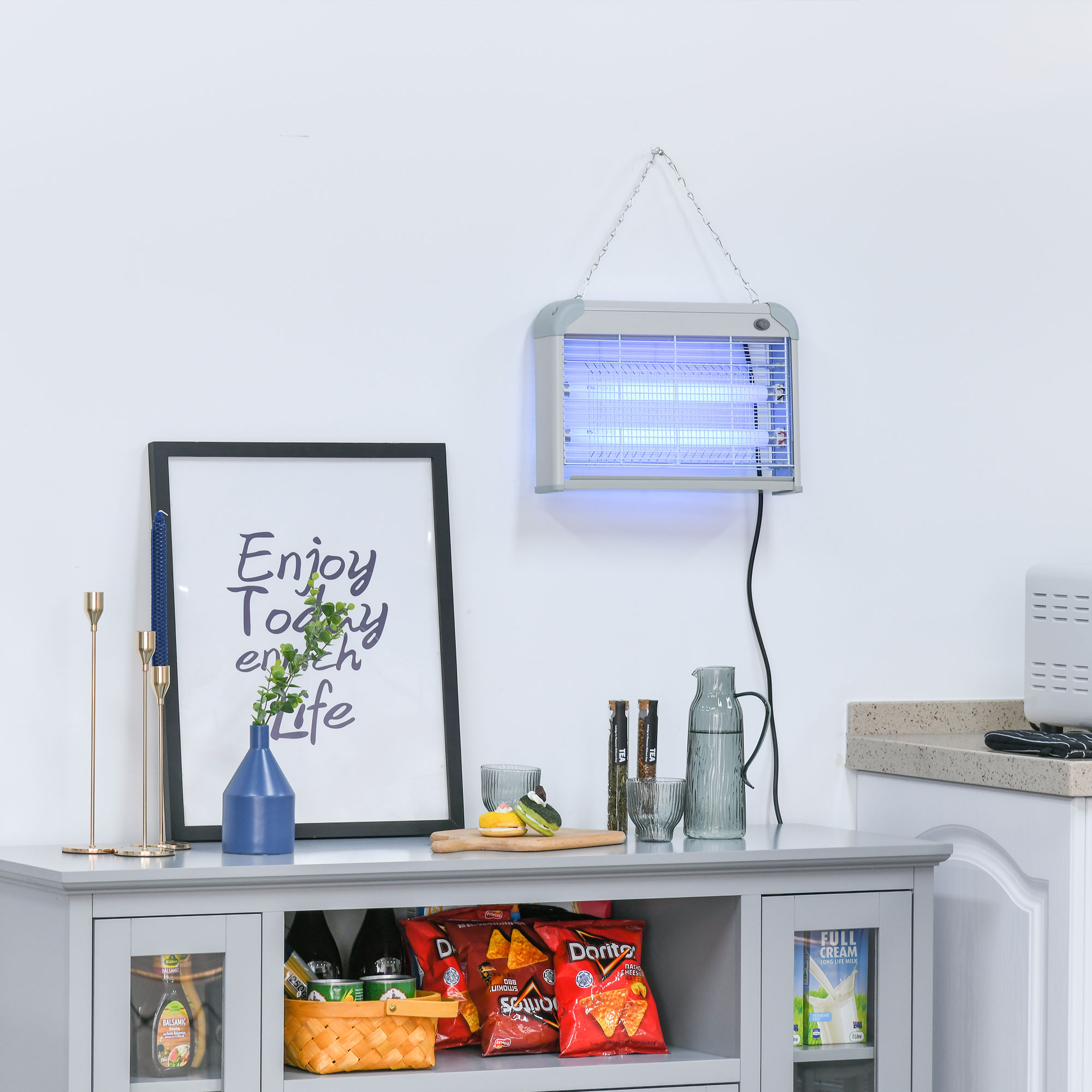 Destructeur d'insectes 20 W gris