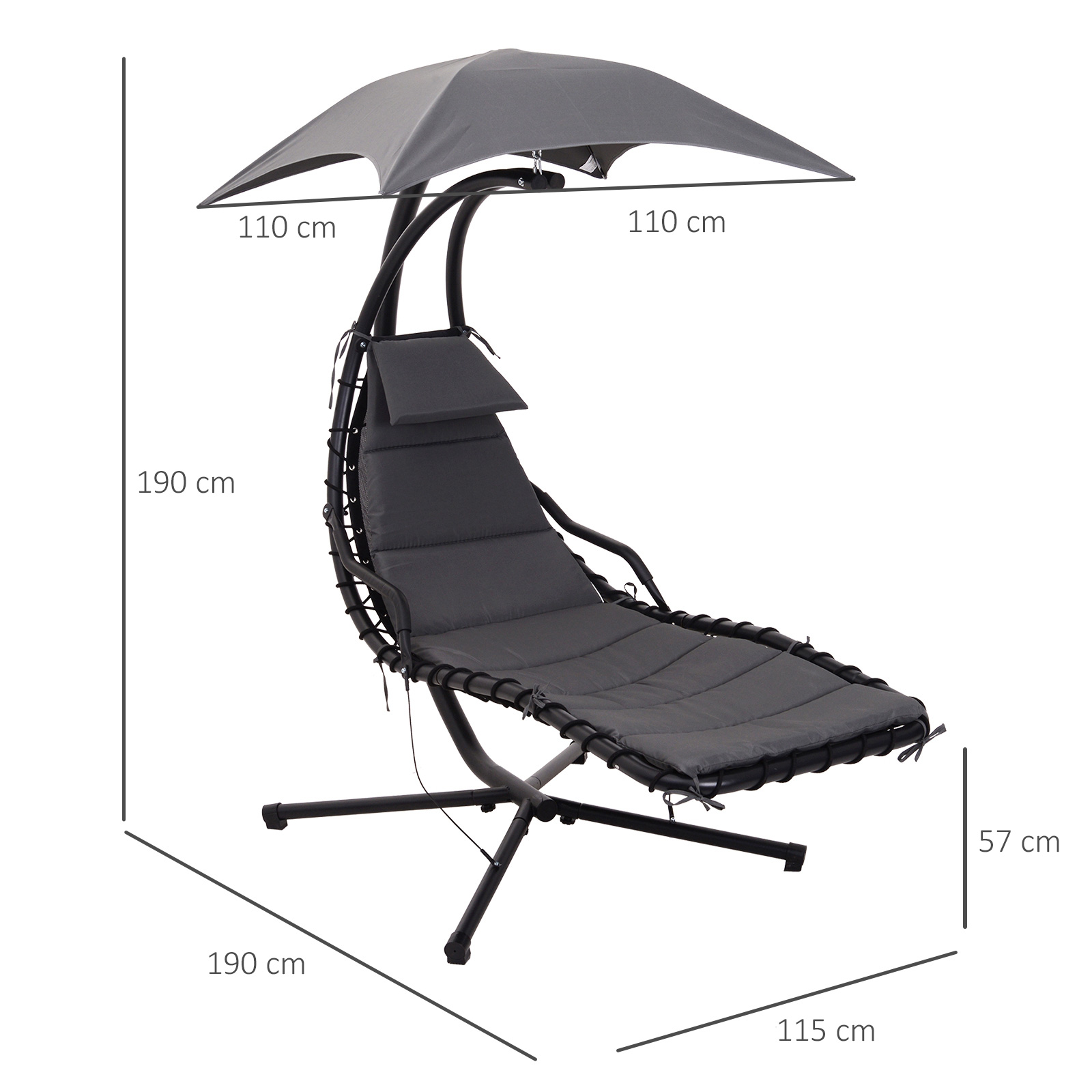 Transat bain de soleil suspendu