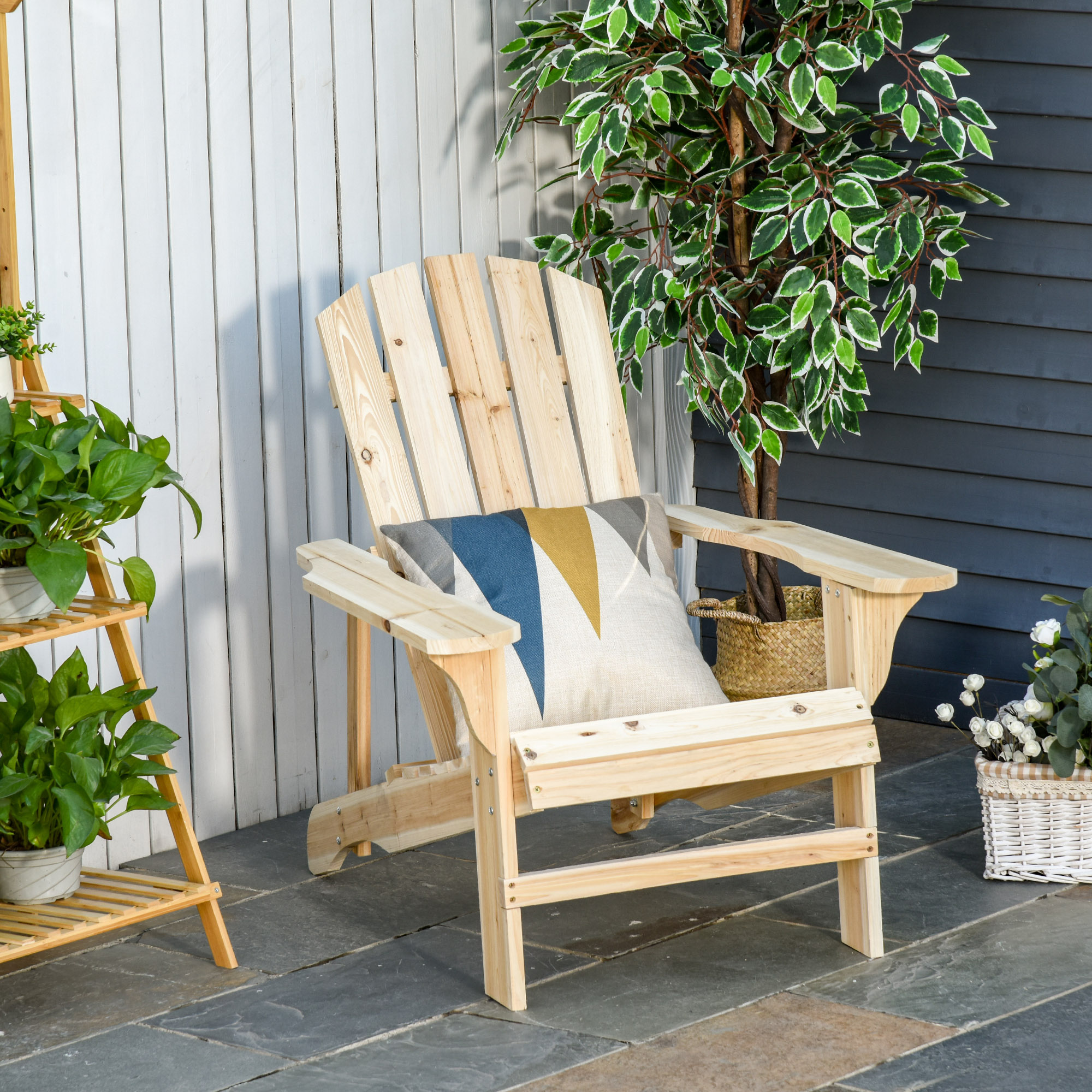 Fauteuil de jardin Adirondack bois massif sapin