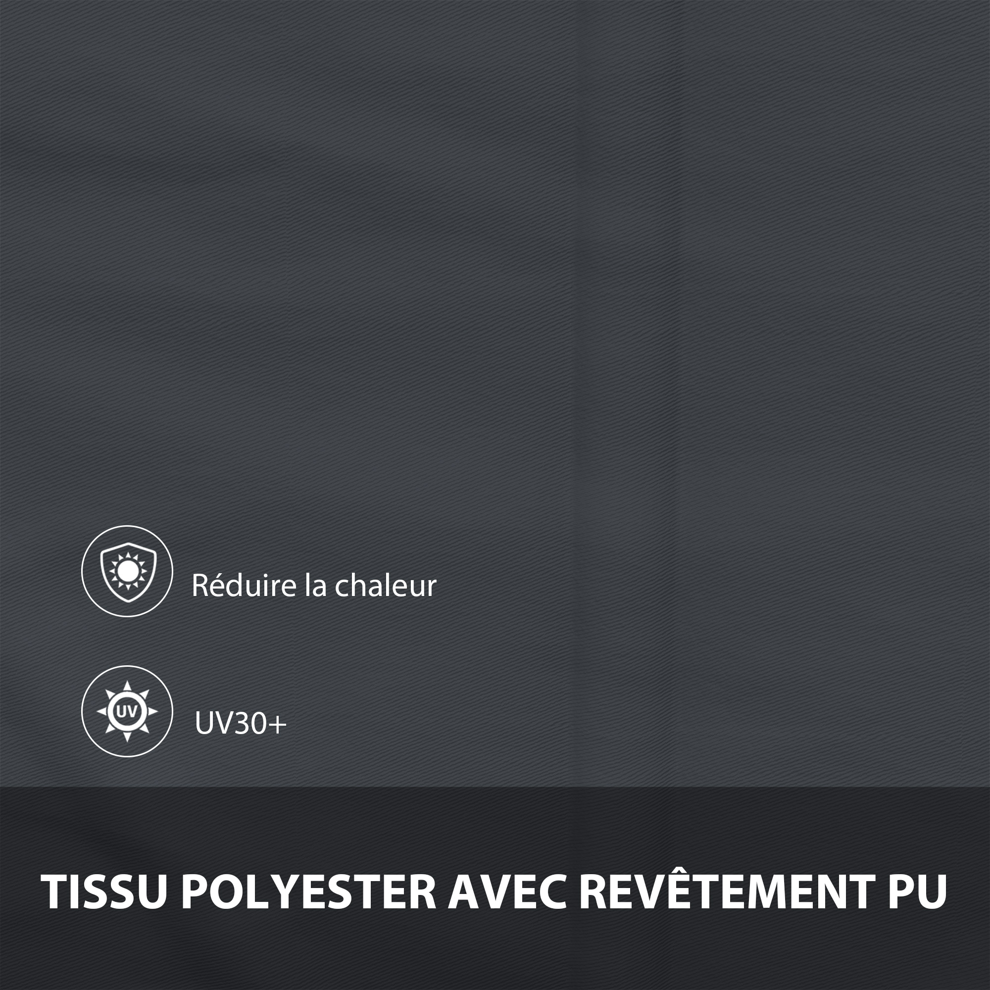 Store banne manuel inclinable acier alu. polyester gris