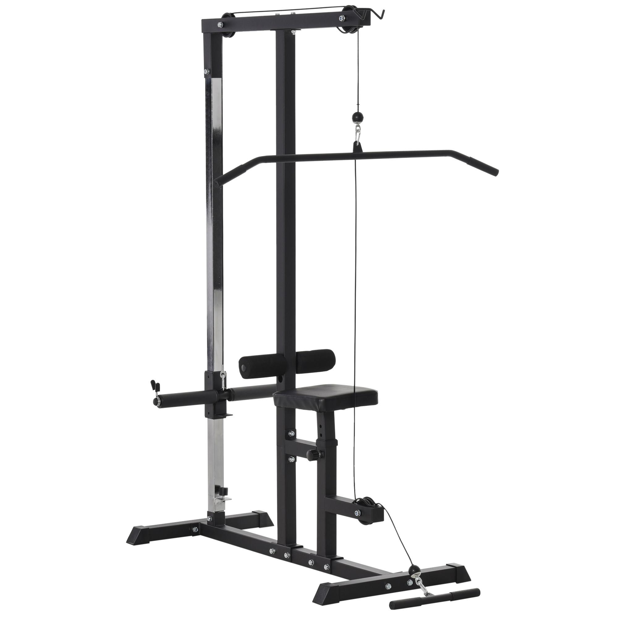 Station de musculation pour tirage poitrine - lat pulldown machine - acier PVC noir