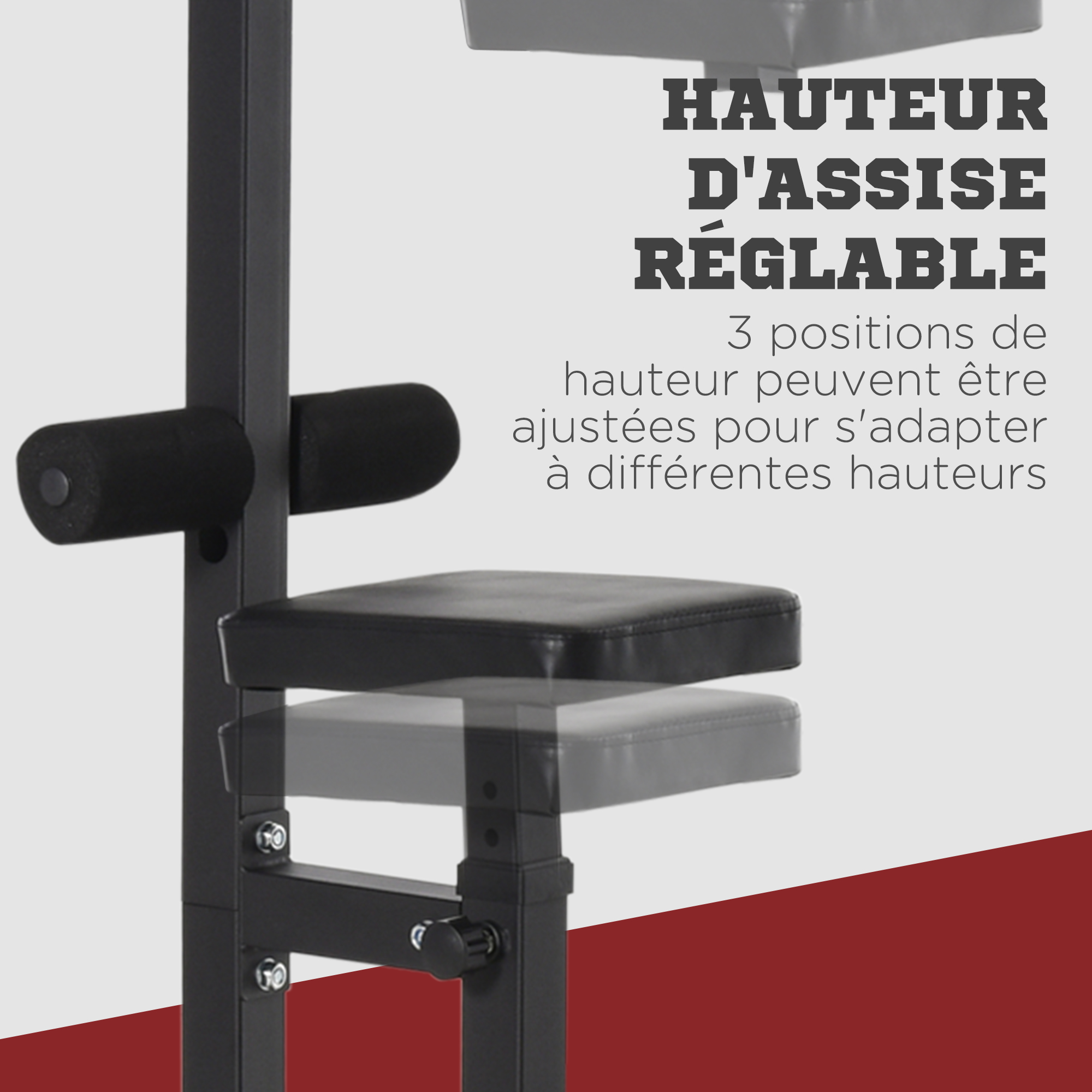 Station de musculation pour tirage poitrine - lat pulldown machine - acier PVC noir