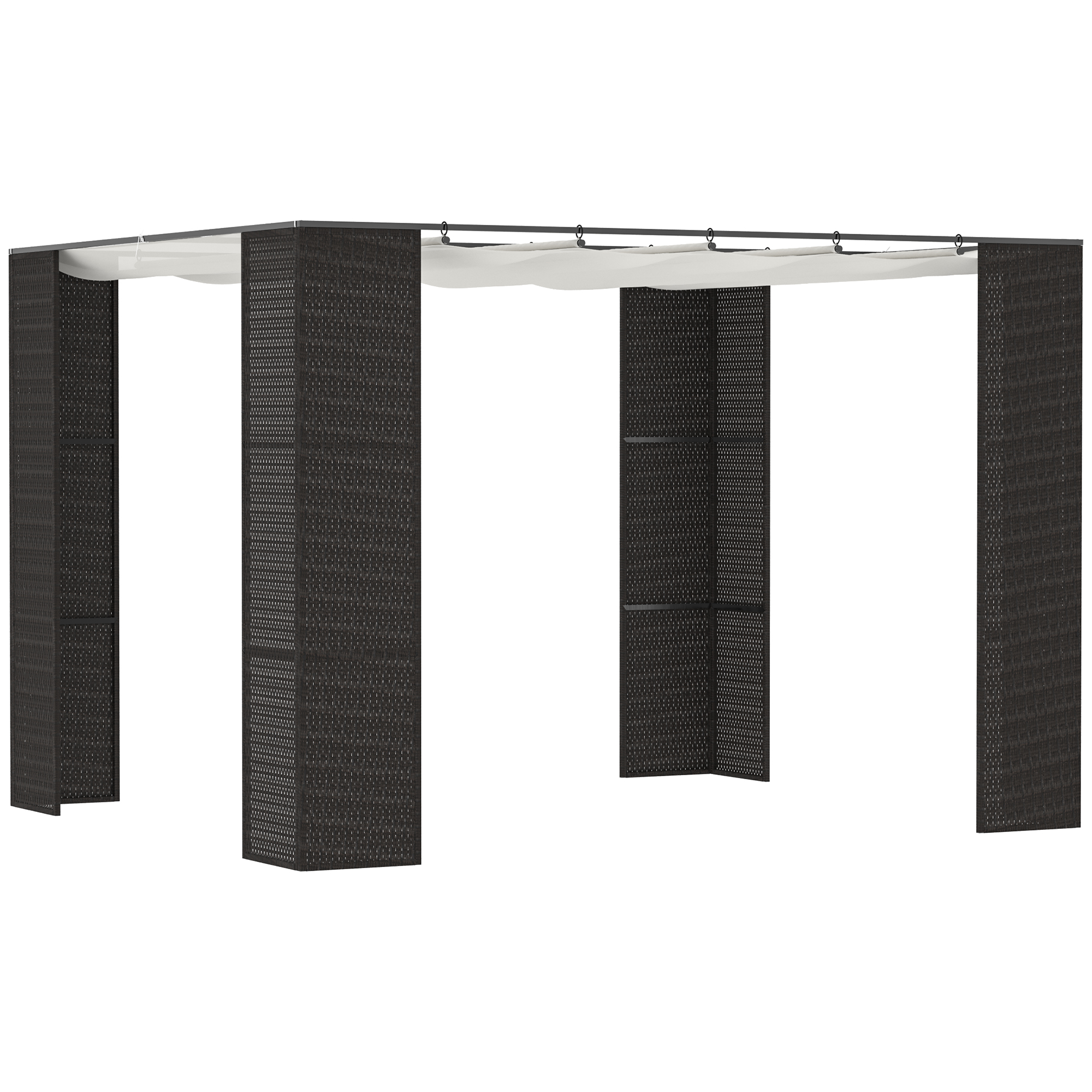 Pergola rétractable style colonial dim. 2,98L x 2,98l x 2H m