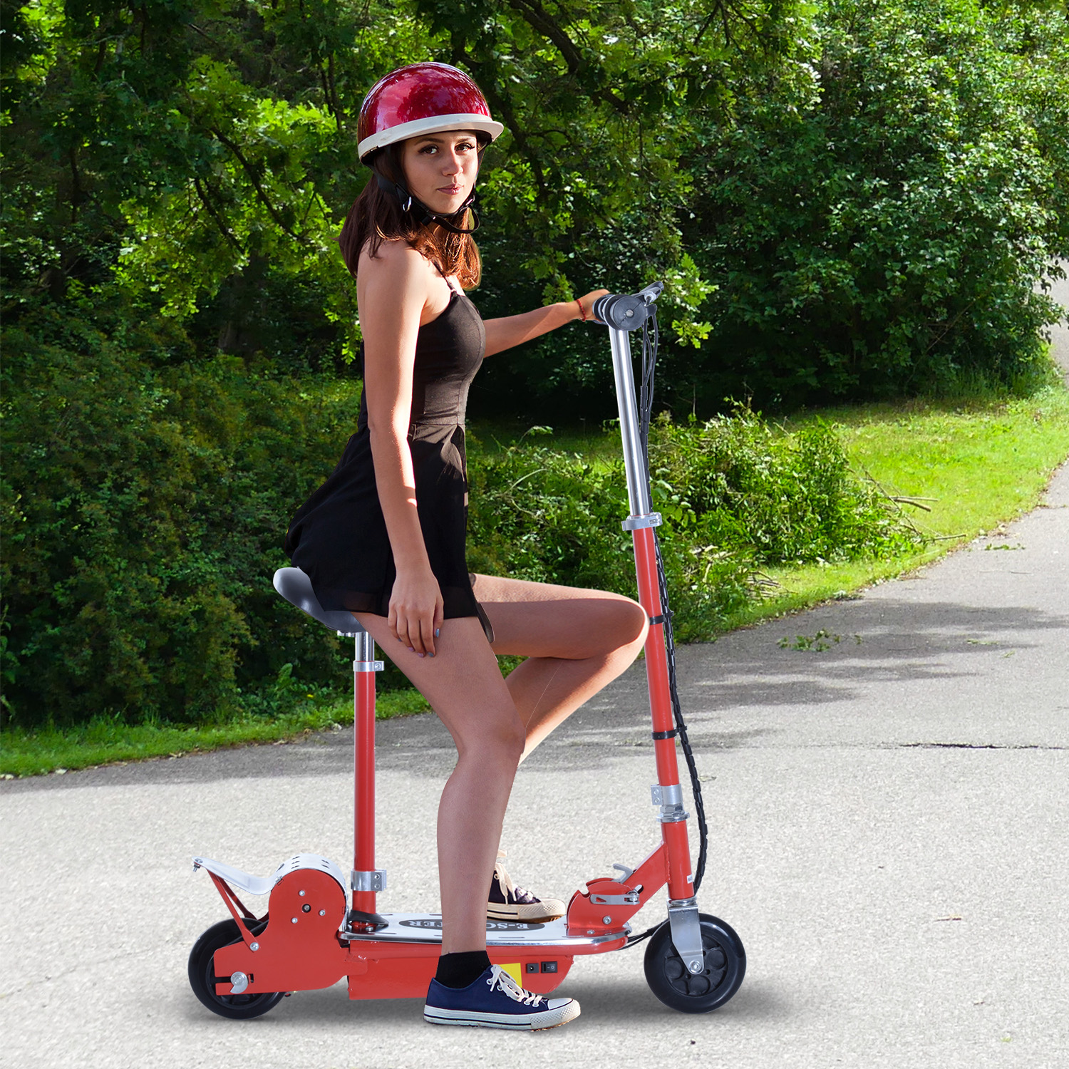 Trottinette électrique avec selle pour enfant