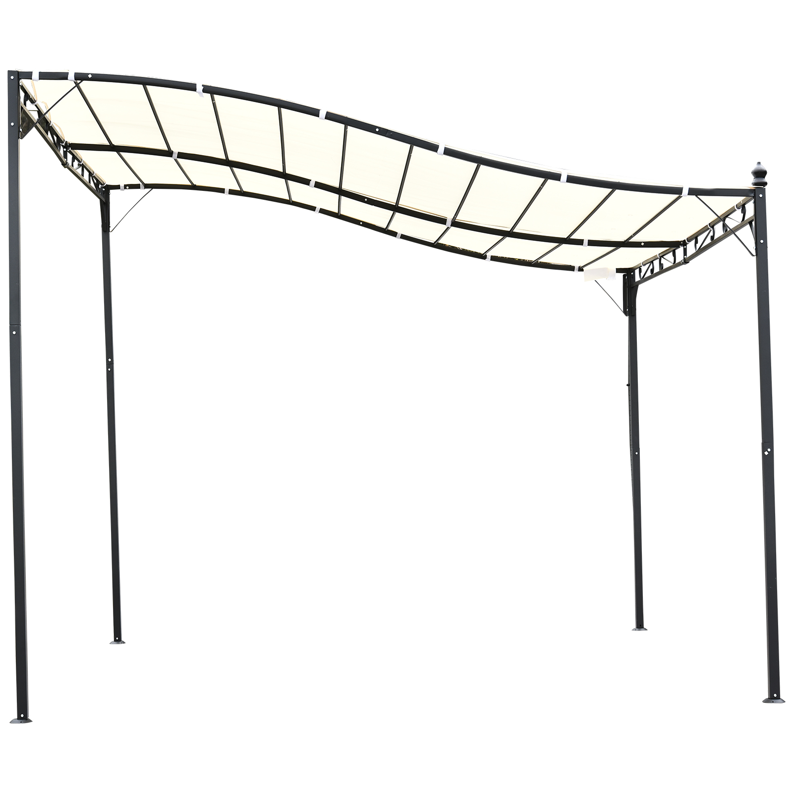 Pergola tonnelle de jardin dim. 2,97L x 2,97l x 2,45H m