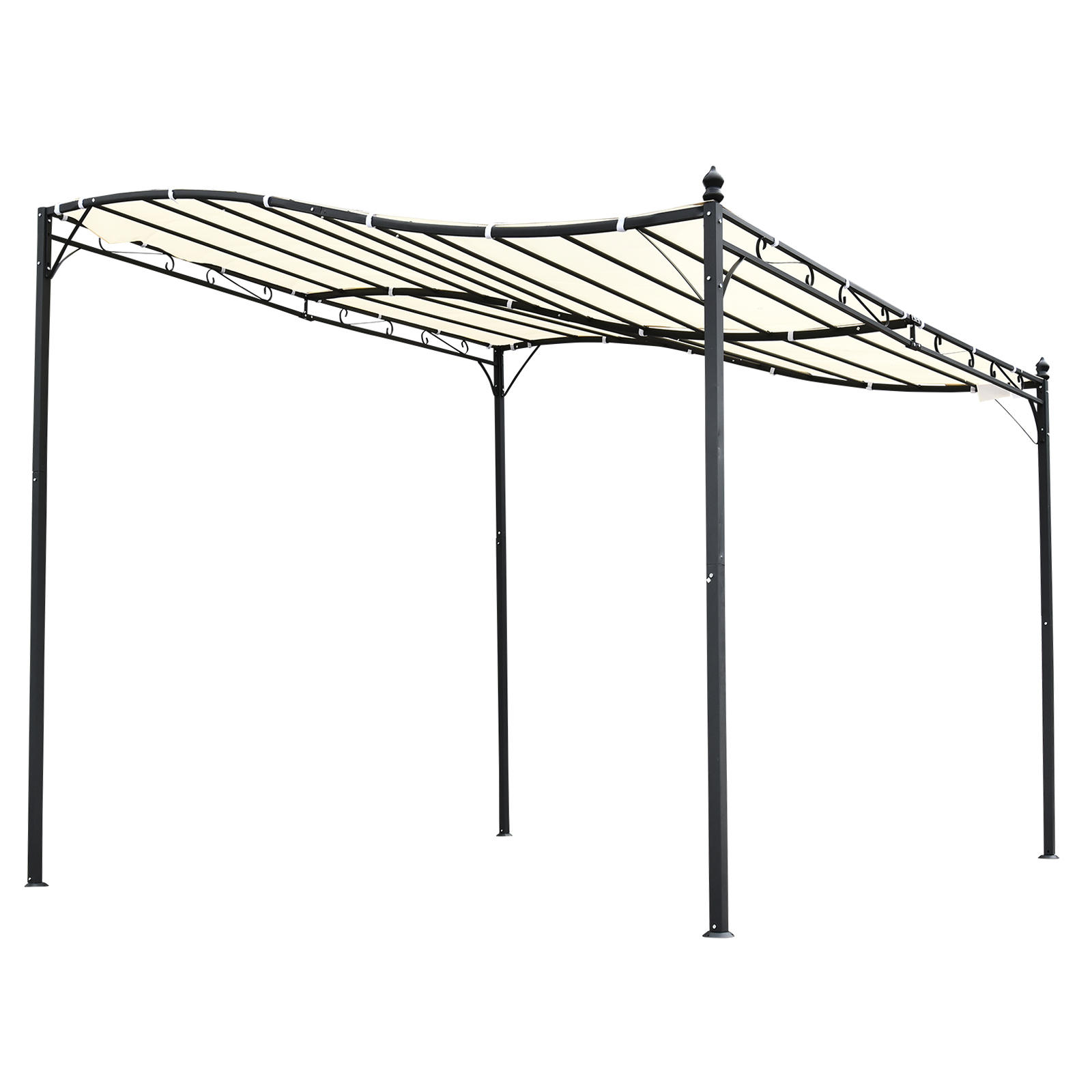 Pergola tonnelle de jardin dim. 2,97L x 2,97l x 2,45H m