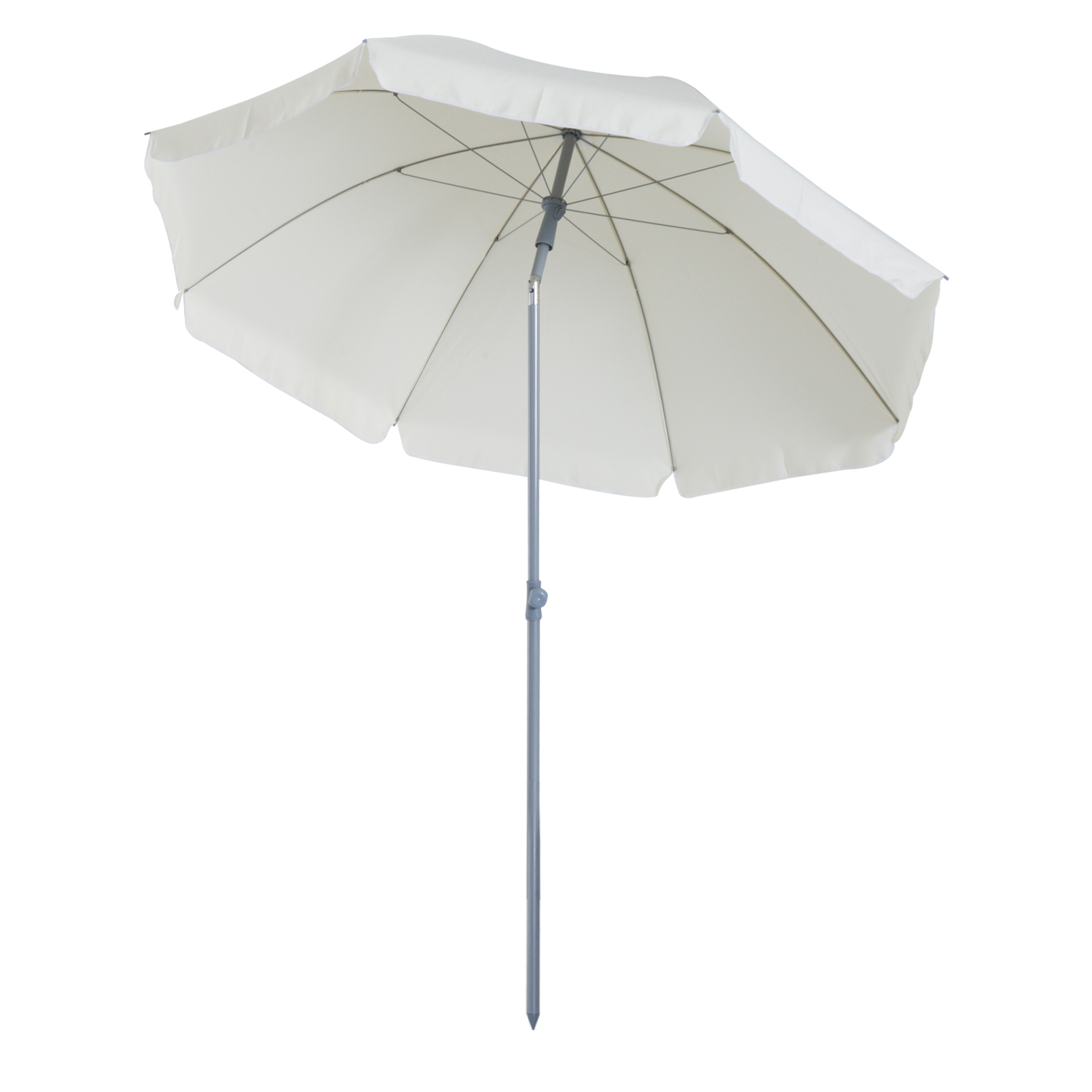 Parasol inclinable octogonal Ø 2,2 x 2,3 H m crème