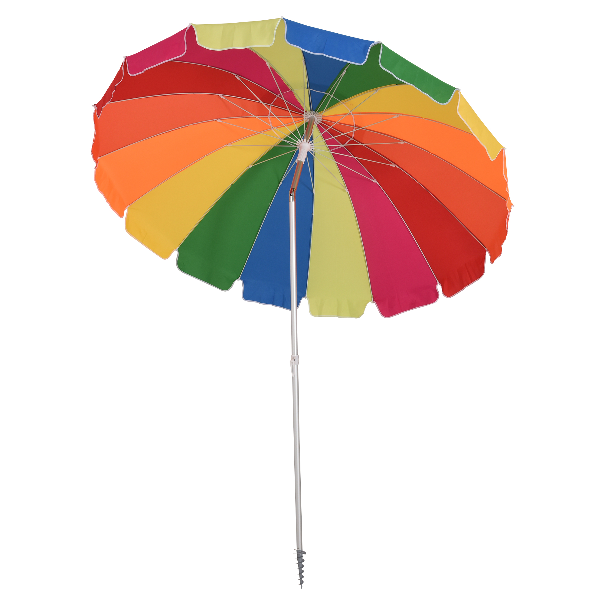 Parasol inclinable rond Ø 220 cm sac de transport alu polyester