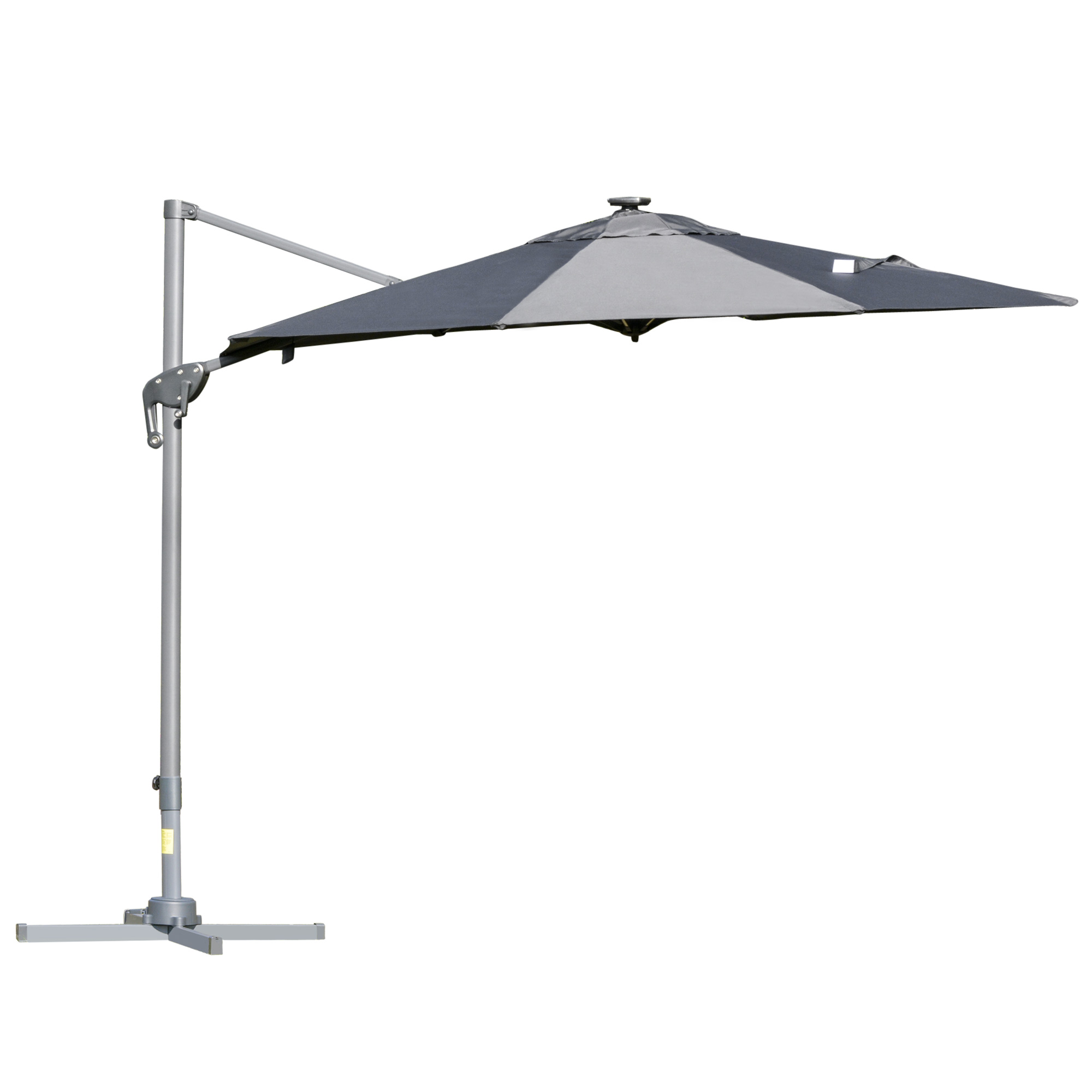 Parasol déporté LED octogonal inclinable pivotant 360°