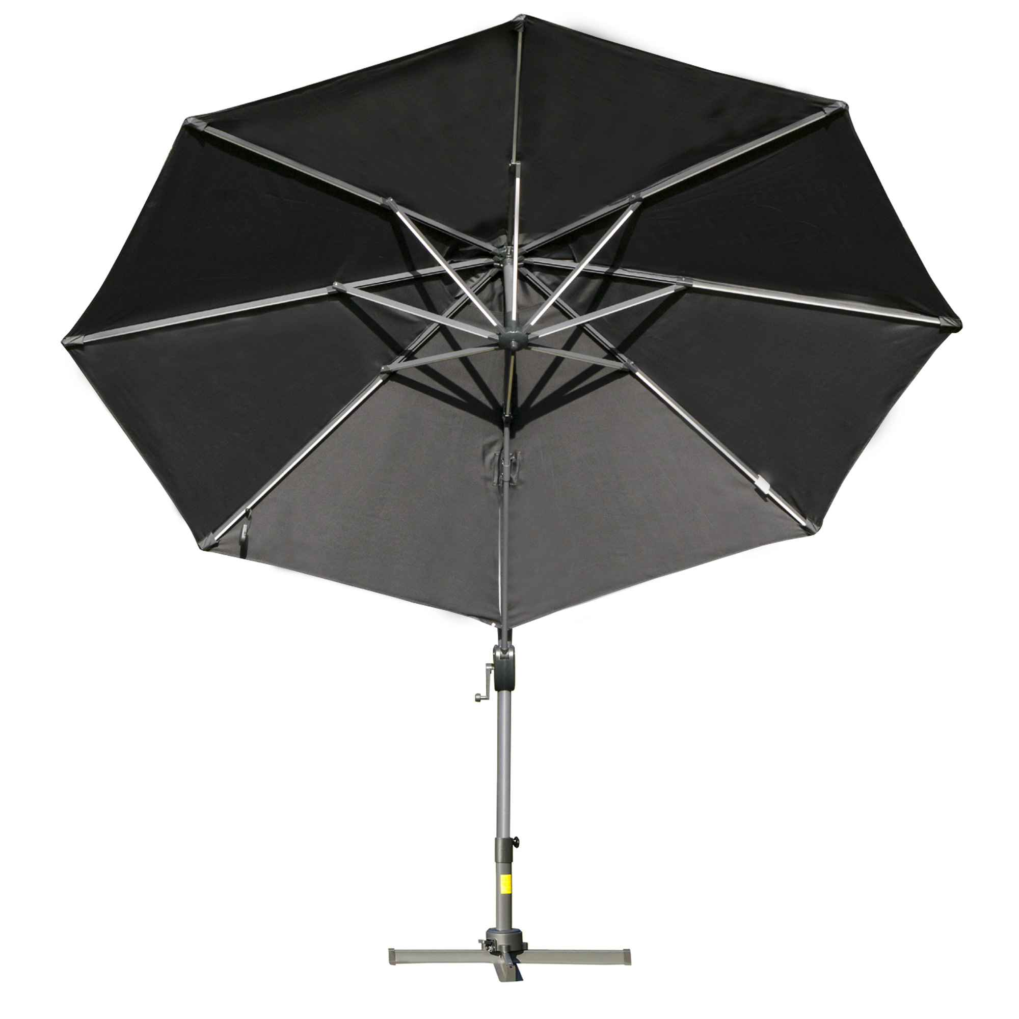 Parasol déporté LED octogonal inclinable pivotant 360°