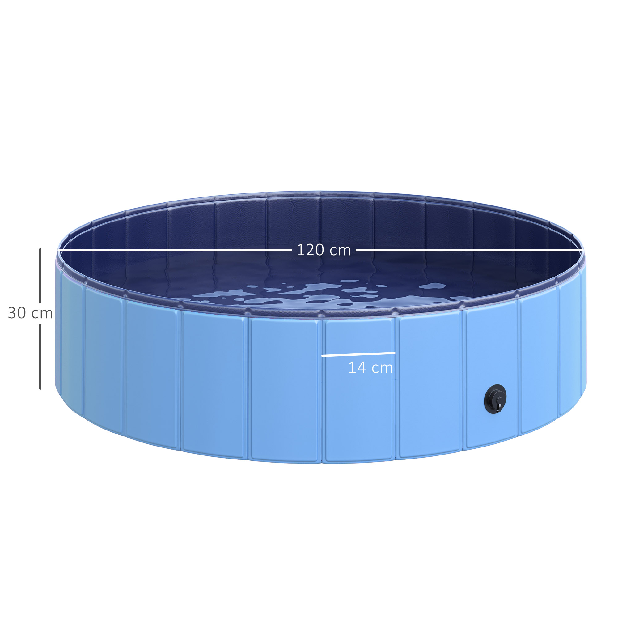 Piscine chiens dia. 1,20 m bleu