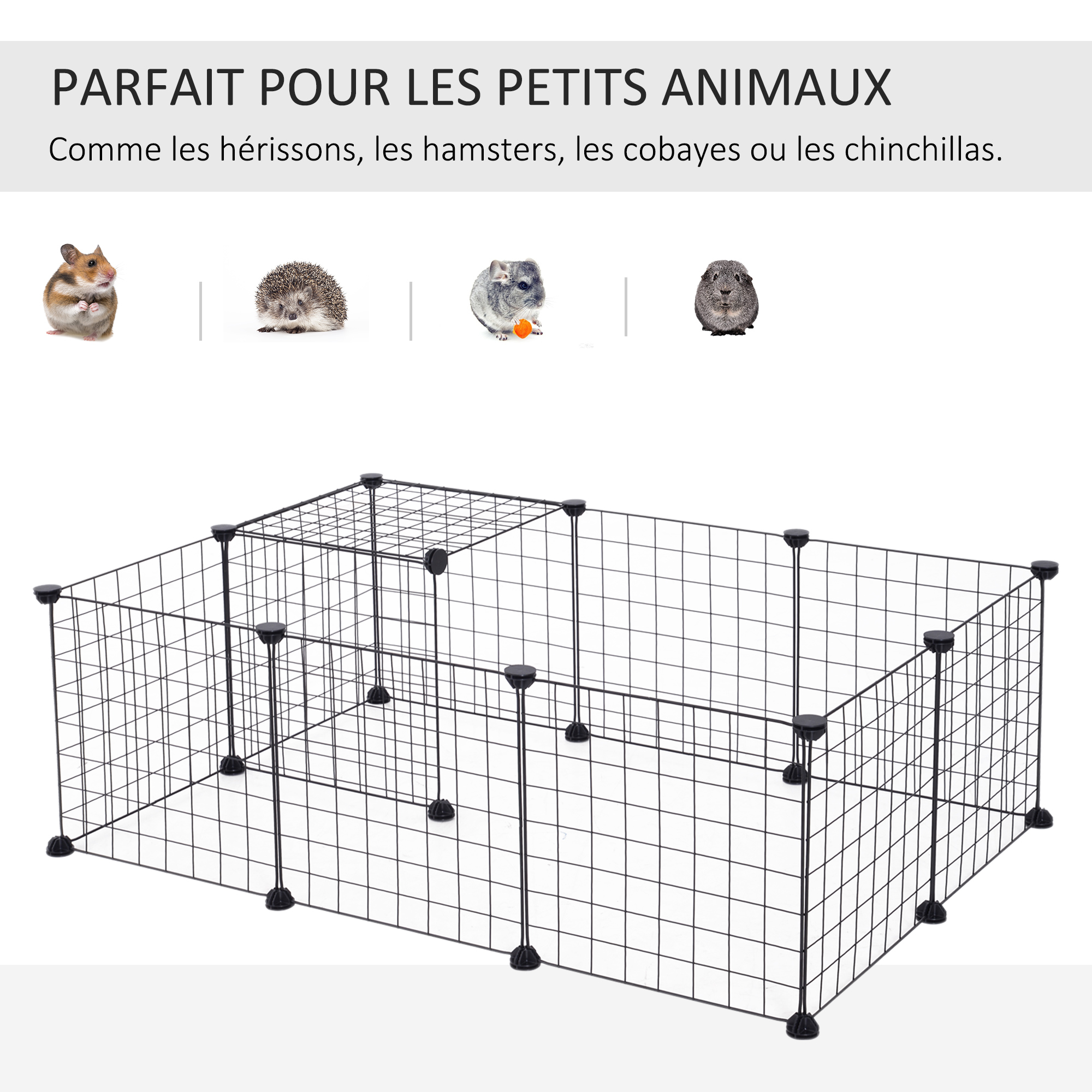 Cage animaux domestiques bords arrondis