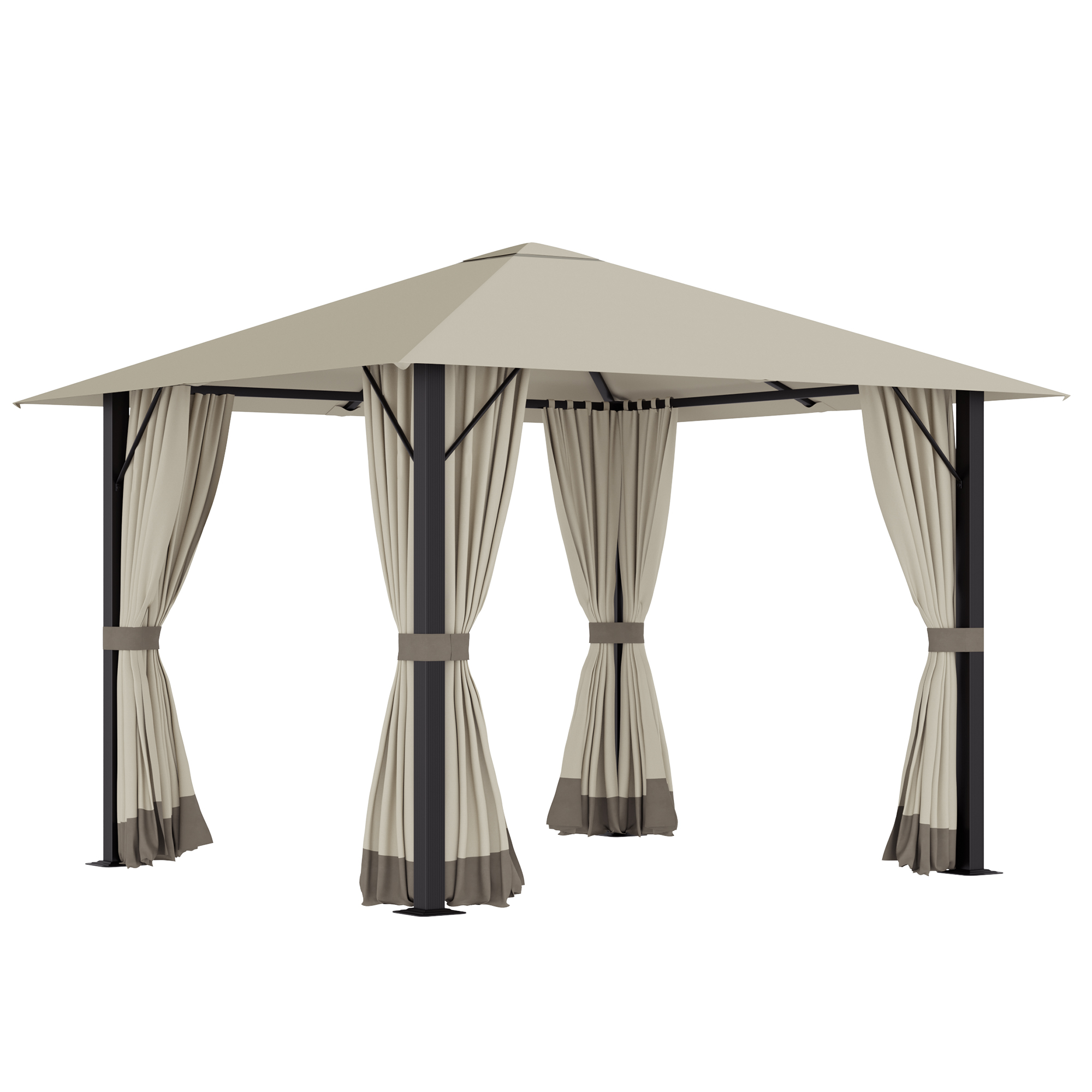 Barnum tonnelle pavillon de jardin style colonial beige