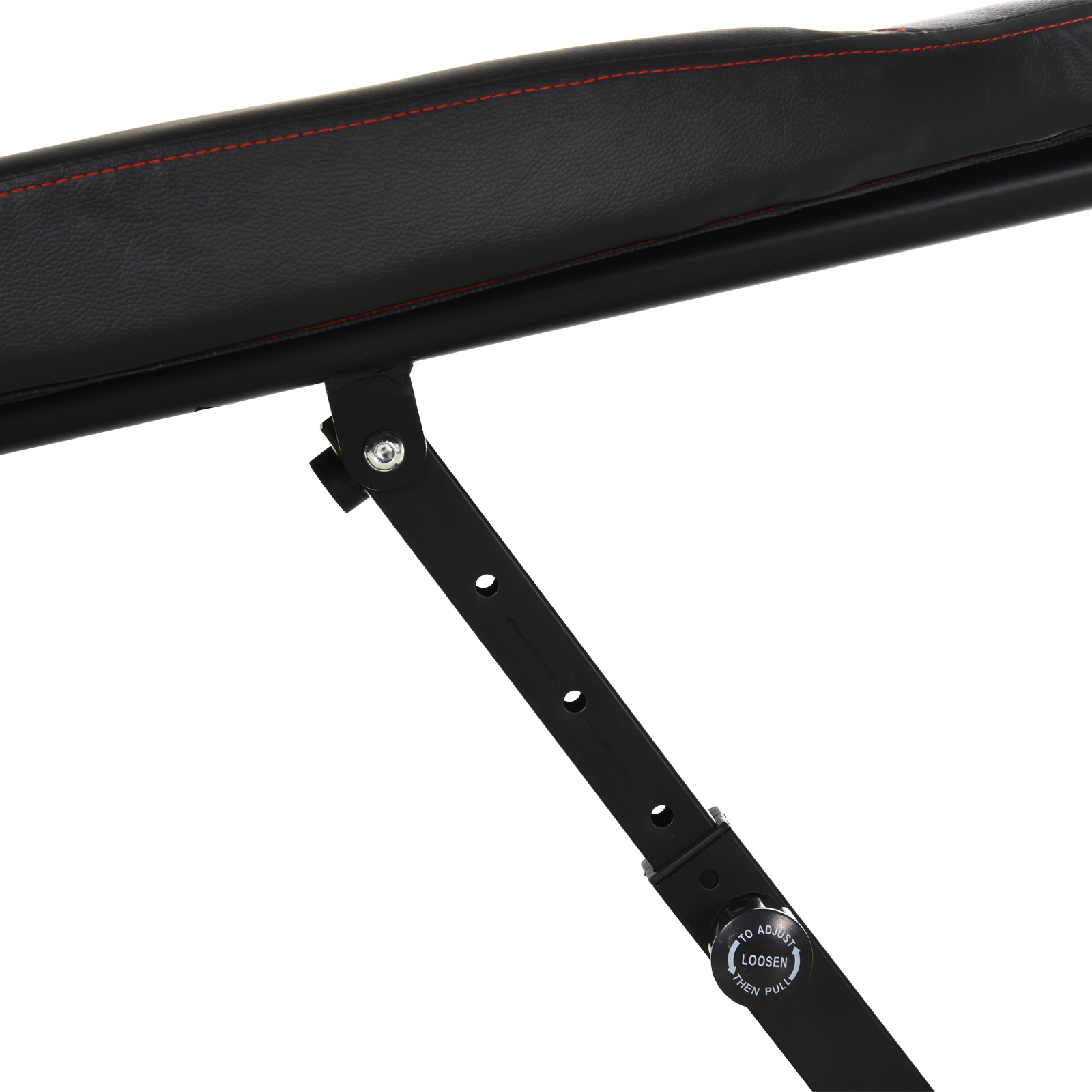 Banc de musculation pliable inclinable multifonction noir rouge