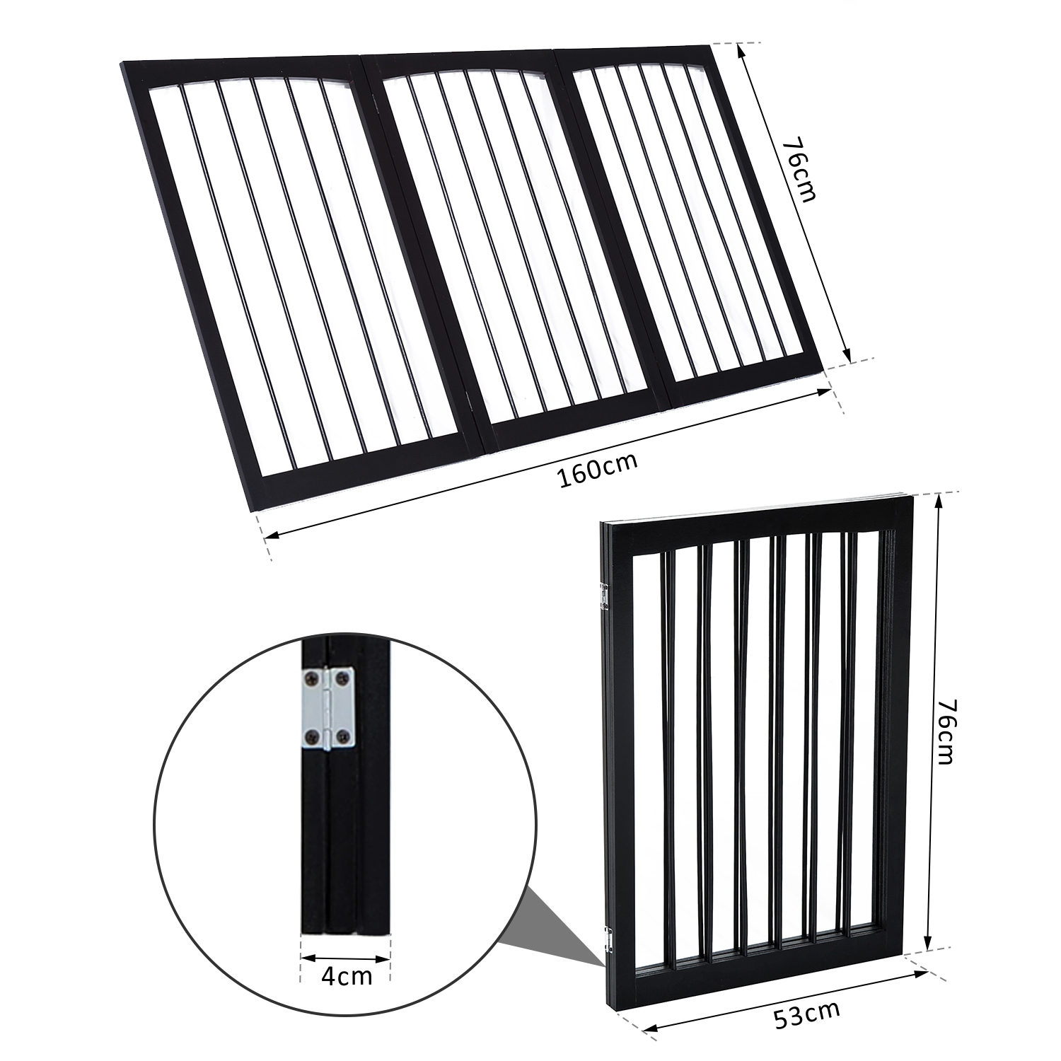 Barrière de sécurité modulable pliable 160L x 76H cm