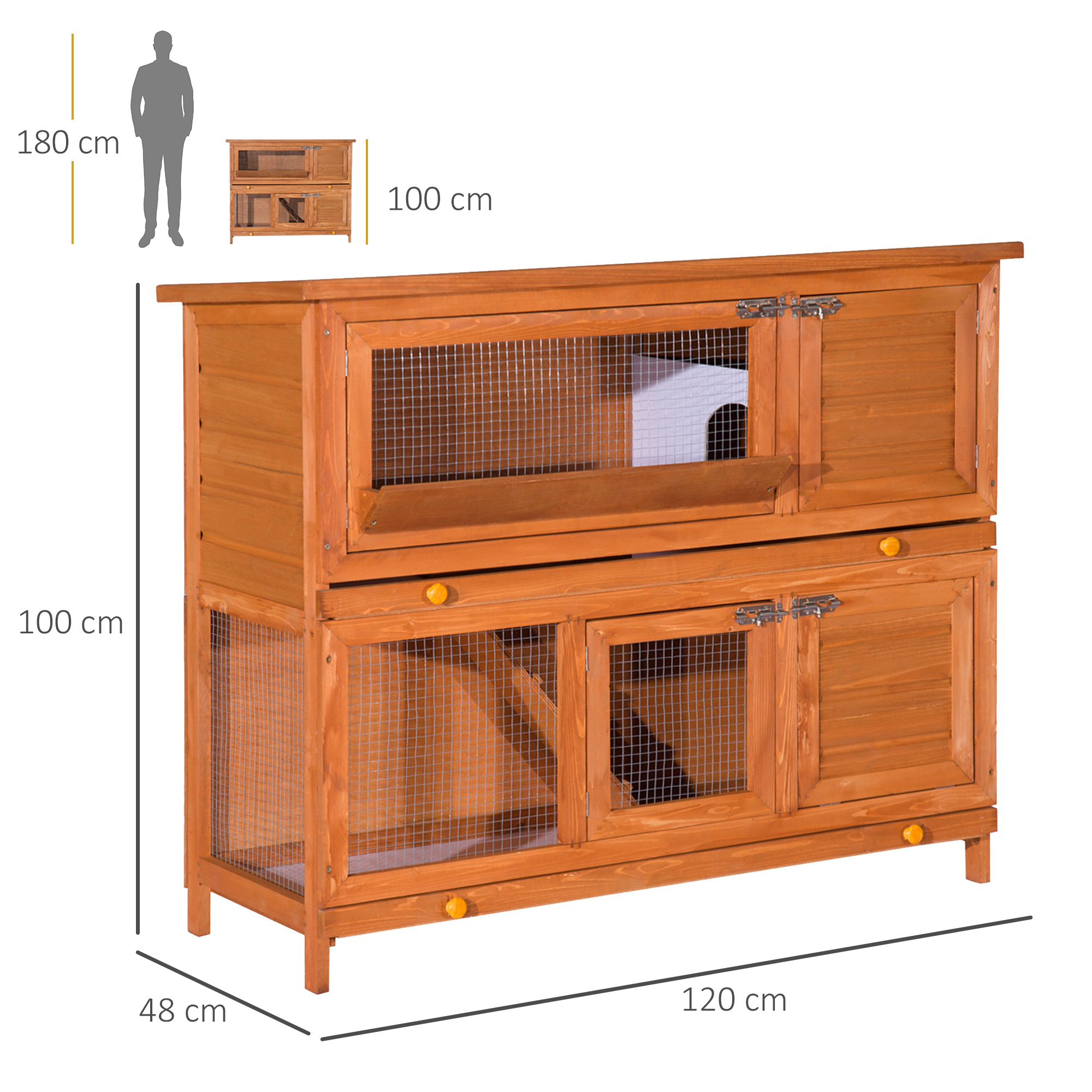 Cage a lapin poulailler clapier en bois