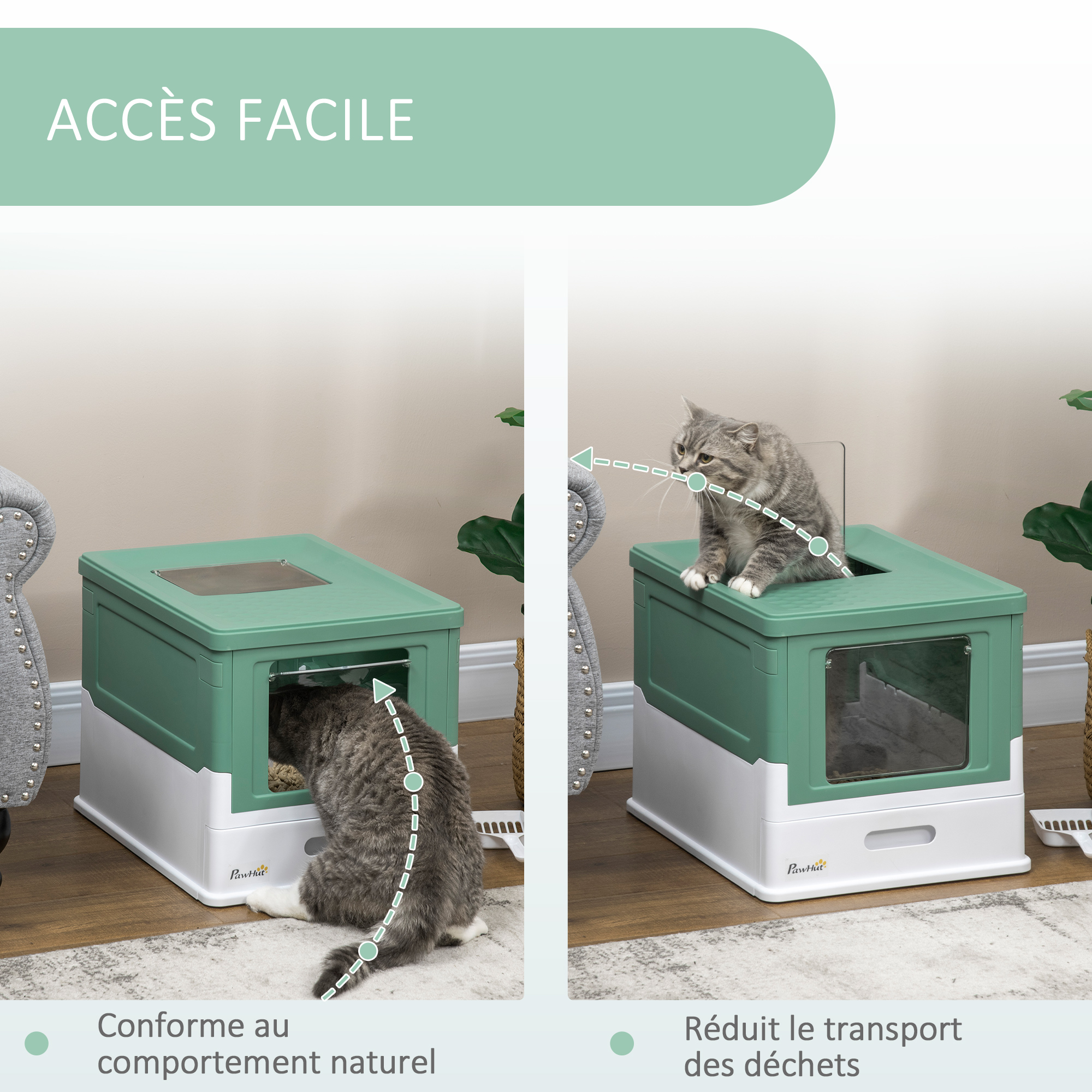 Maison de toilette pliable portable pour chat