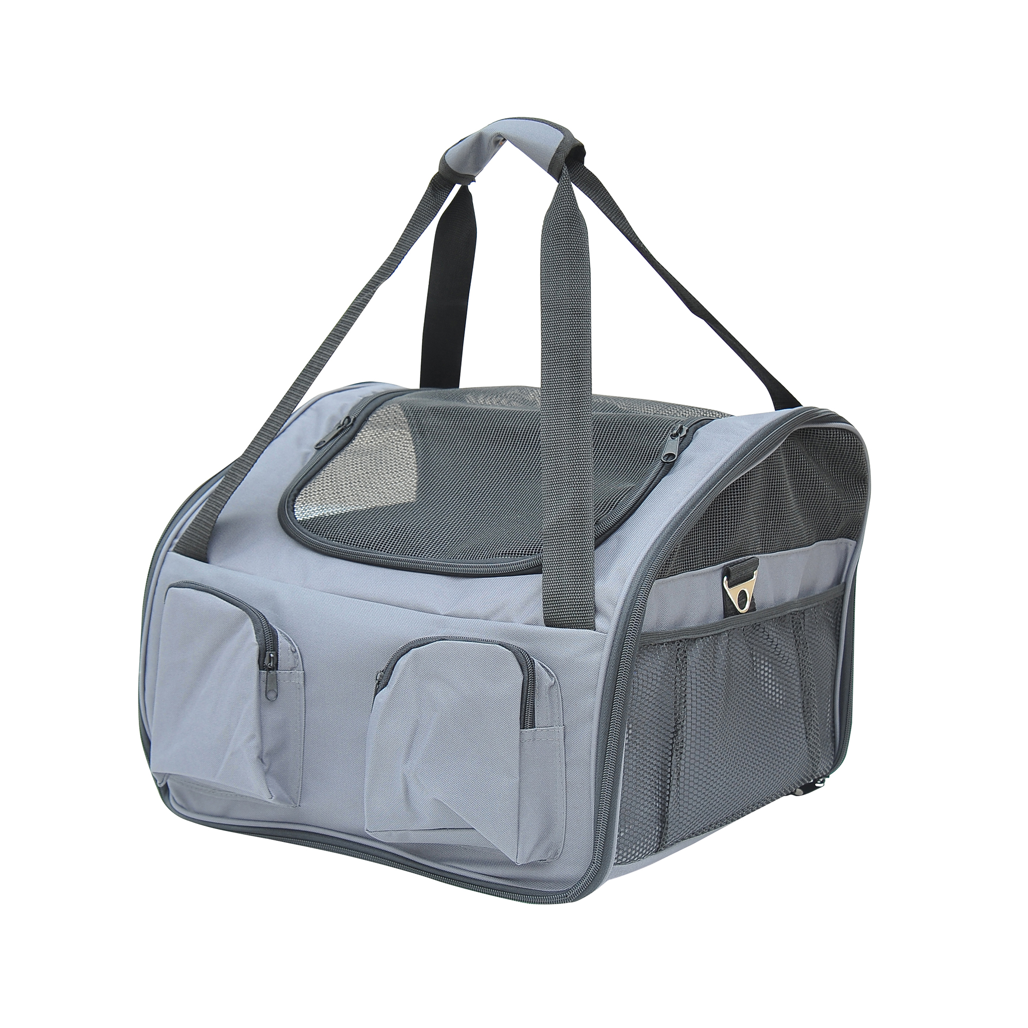 Sac de transport pour chien chat pliable gris