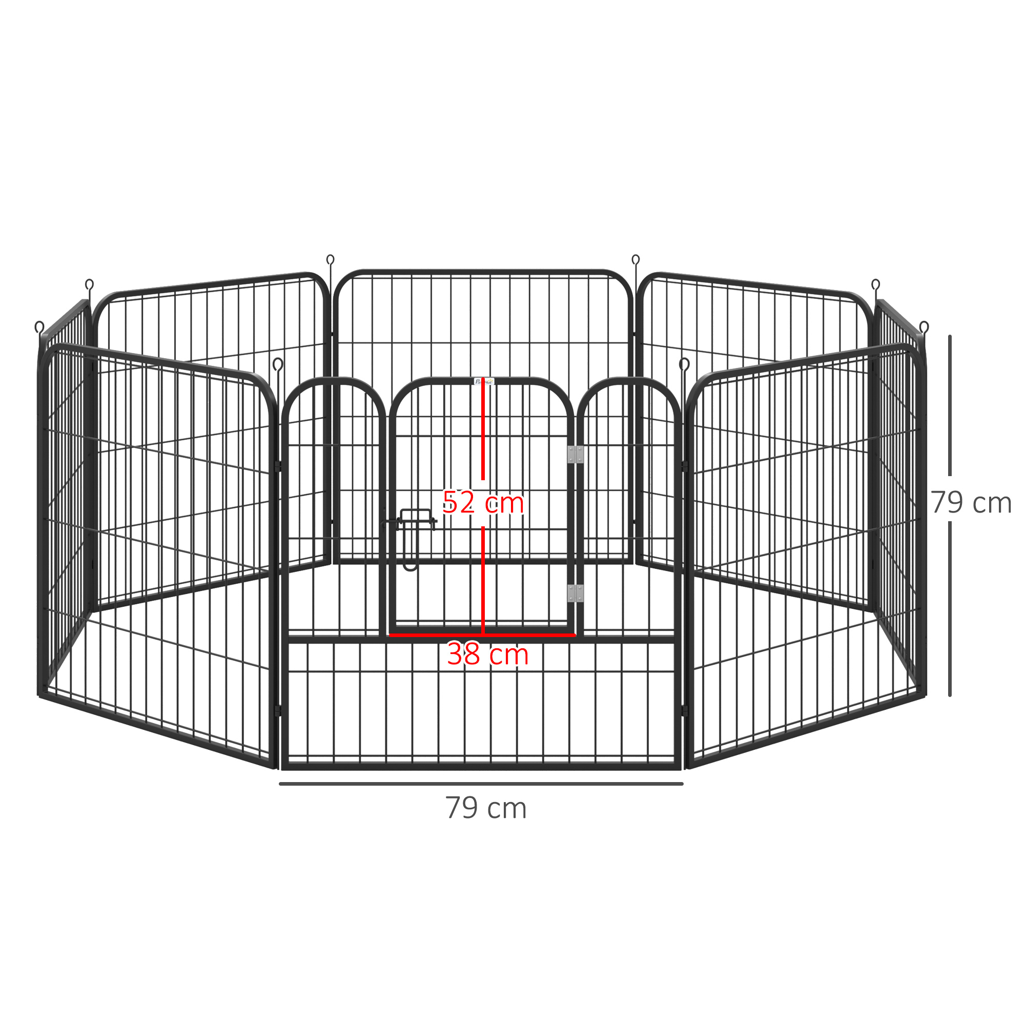 Luxe parc enclos modulable pour chien acier époxy noir