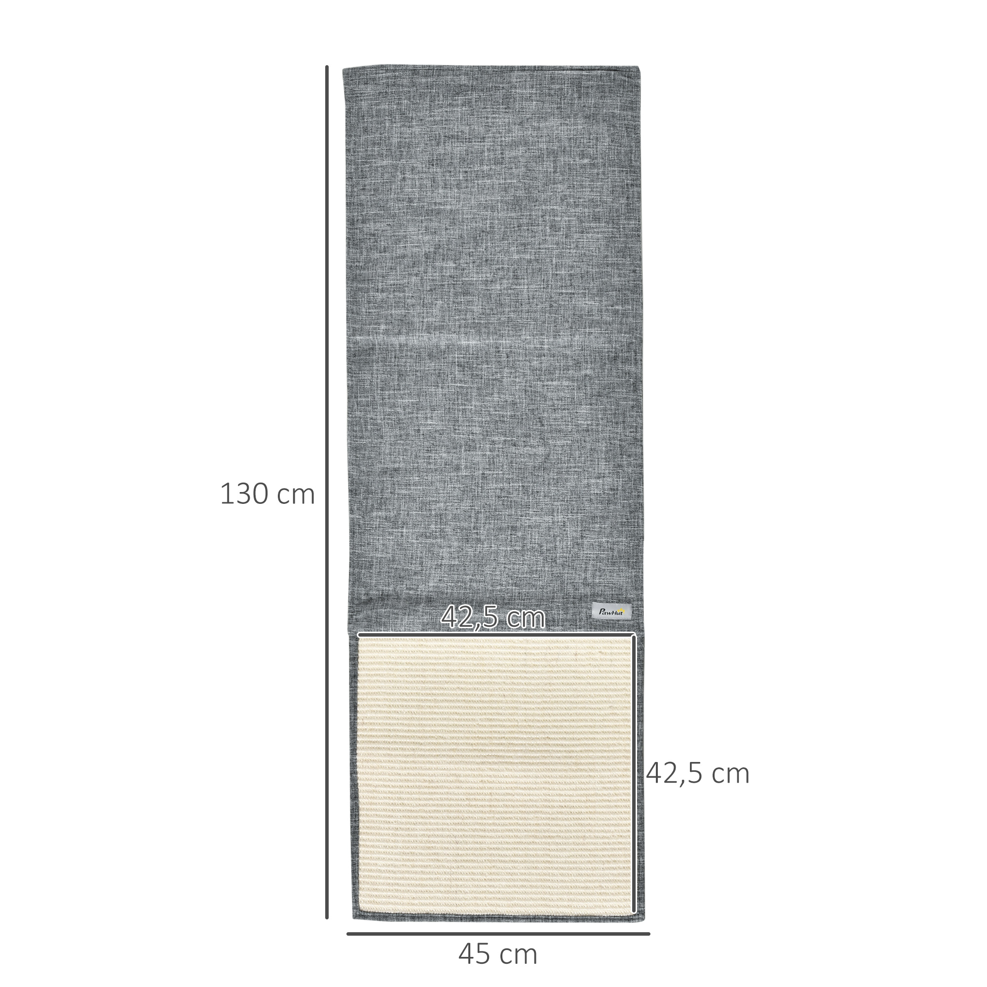 Lot de 2 tapis griffoir grattoir chat de canapé sol ou mur sisal gris