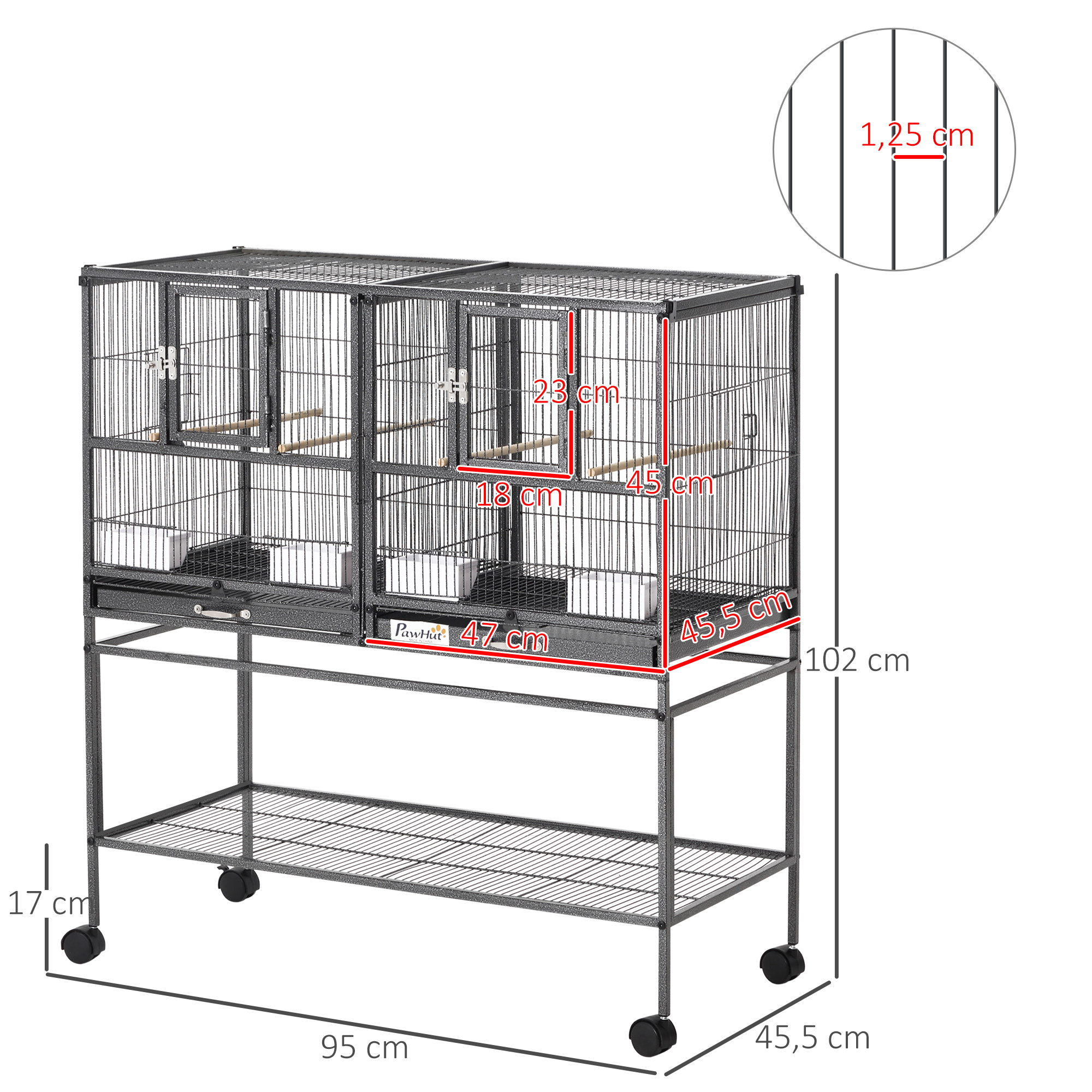 Cage à Oiseaux avec Séparation