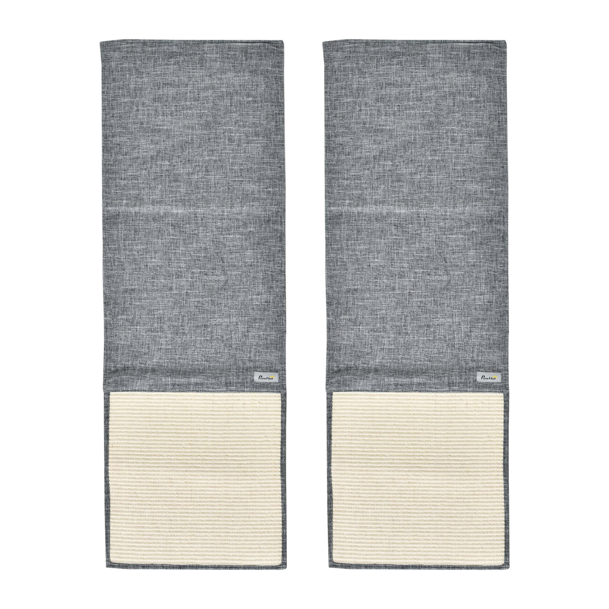 Lot de 2 tapis griffoir grattoir chat de canapé sol ou mur sisal gris