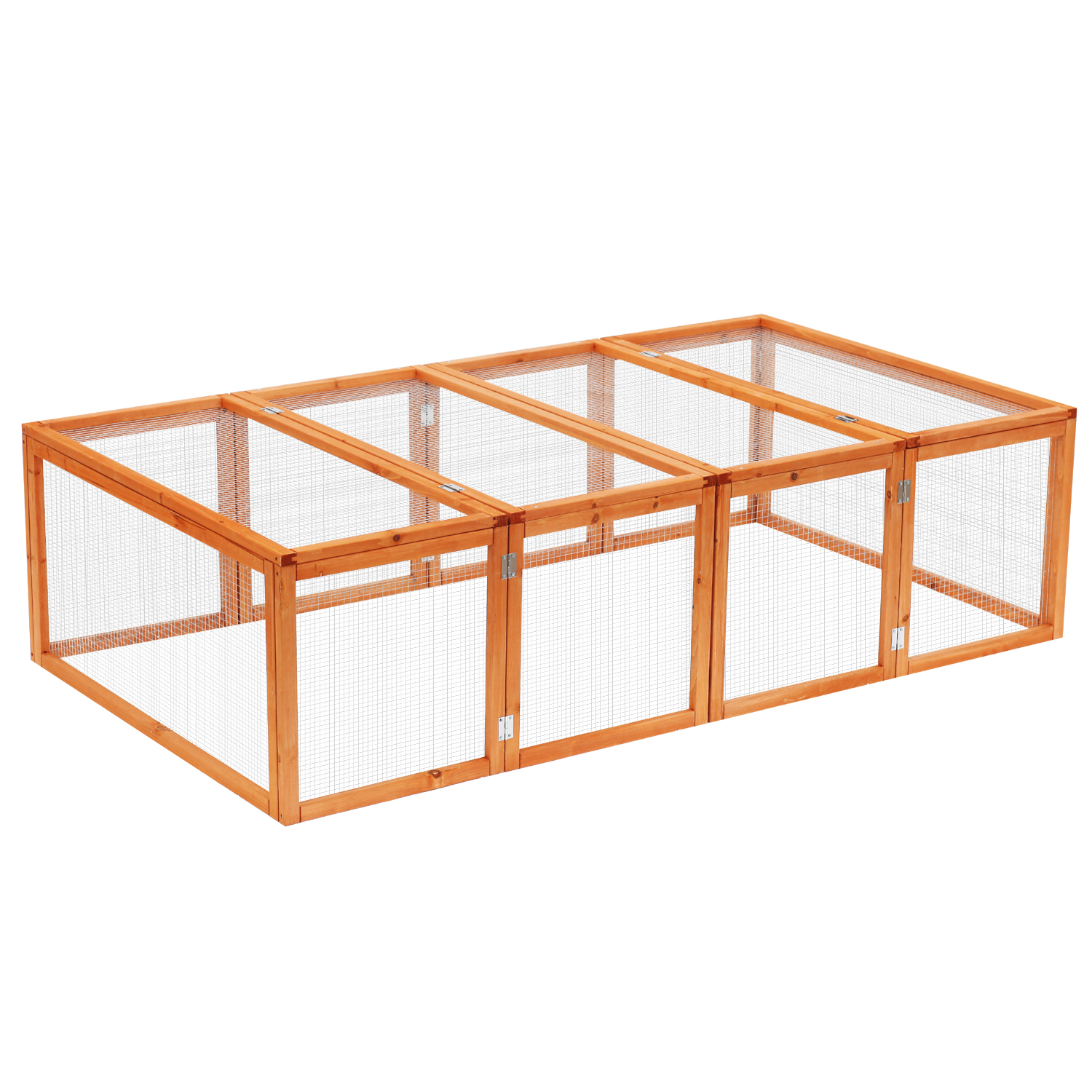 Clapier cage à lapins extérieur intérieur pliable 2 portes supérieures pin