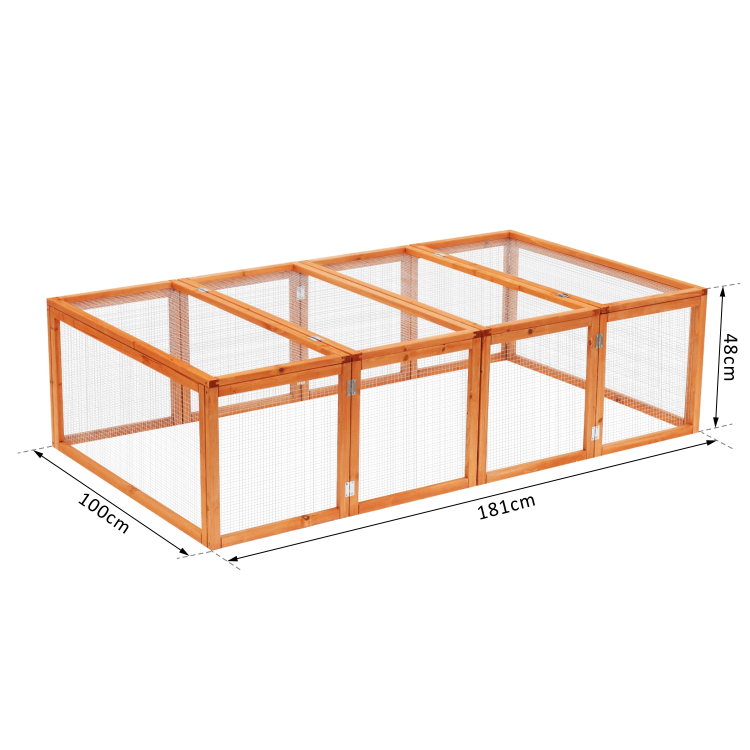 Clapier cage à lapins extérieur intérieur pliable 2 portes supérieures pin